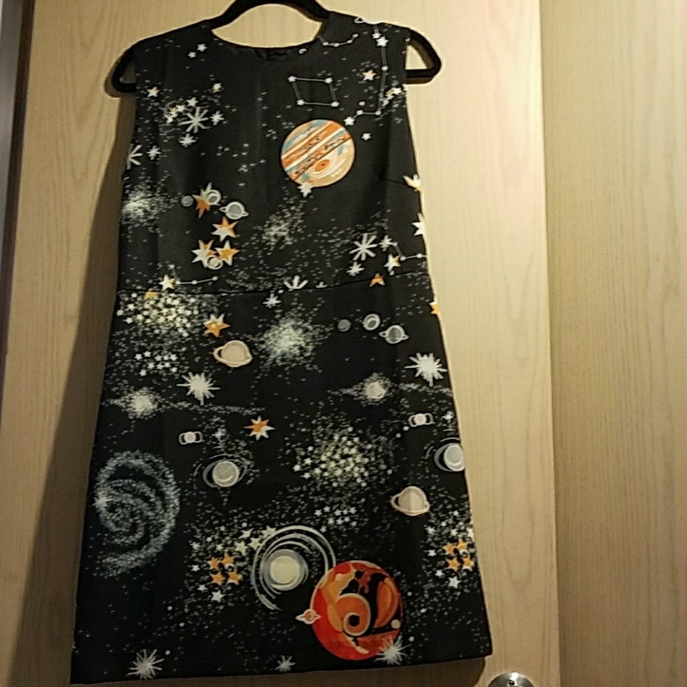 Space print dress